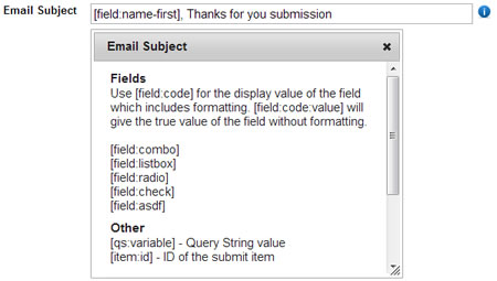 digForm Email customization